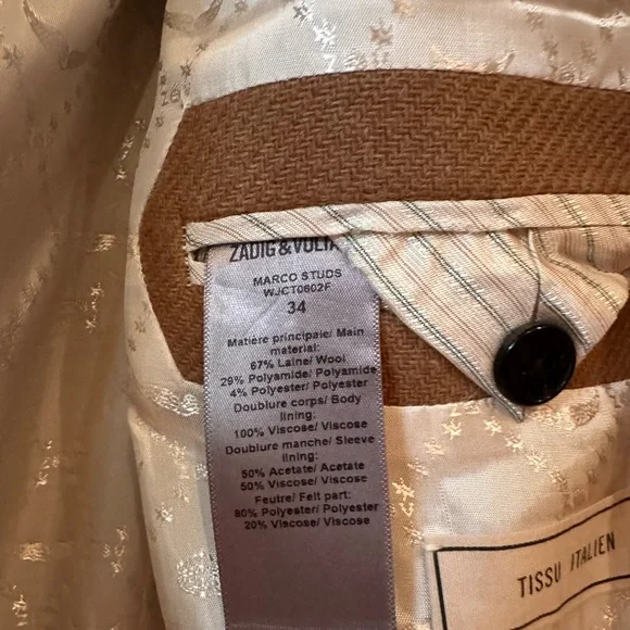 New Zadig wool blend over coat with studs - Picture 11 of 13